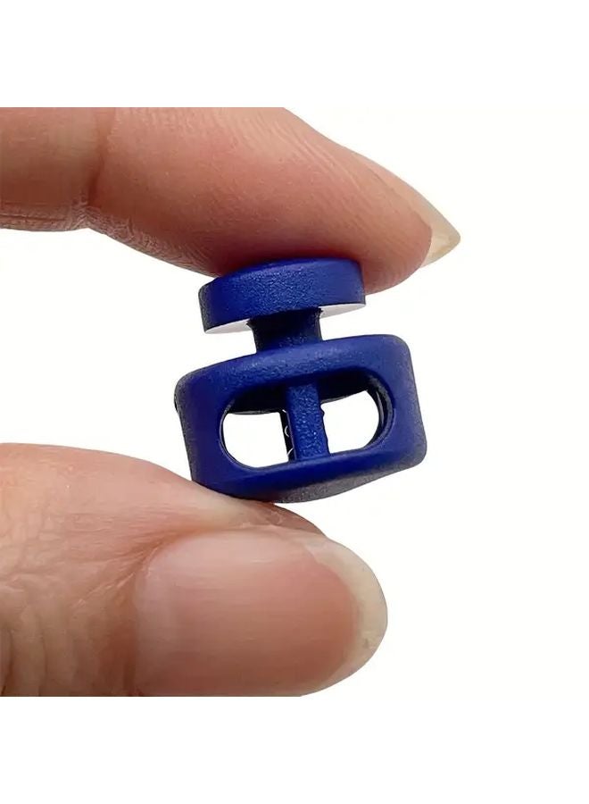 Light Blue Plastic Cord Lock Clamp Toggle Clip Stopper Buckles For Paracord Rope Drawstring Bag - Image 2